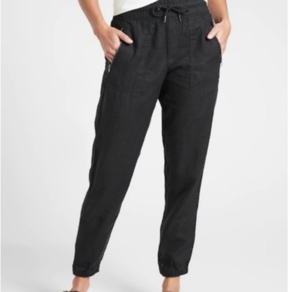 Comfy Polished Athleta Cabo Linen Jogger 10 - Picture 1 of 8